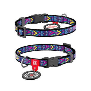 Нашийник для тварин WAUDOG Nylon з QR паспортом "Інді" пластиковий фастекс XS (5228) зображення 1