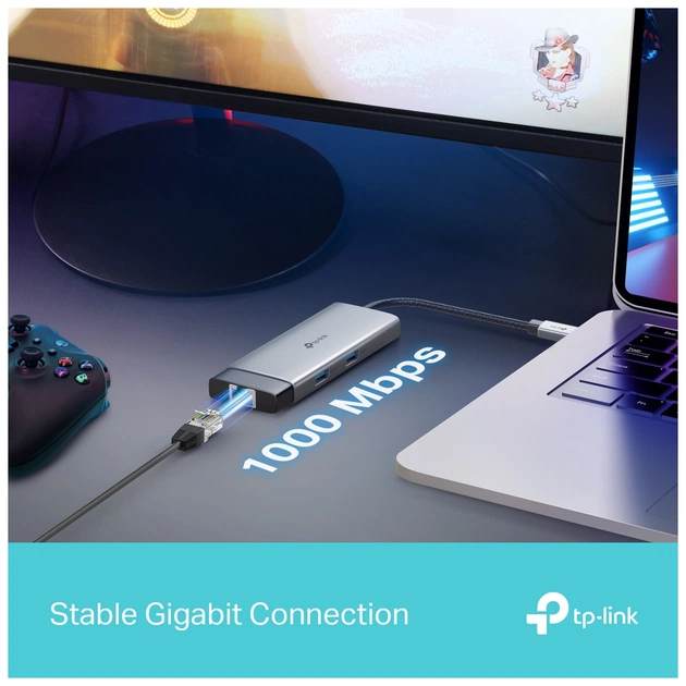 Концентратор TP-Link USB 3.0 6-in-1 2xUSB 3.0 + 1xUSB-C + 1xHDMI + 1xRJ45 + PD 100W (UH6120C) - picture 8