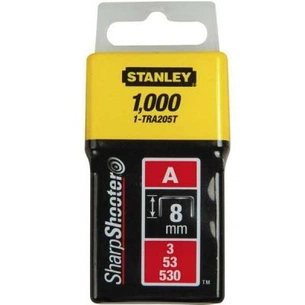 Скоби Stanley Light Duty тип а, 8мм, 1000шт (1-TRA205T) зображення 1