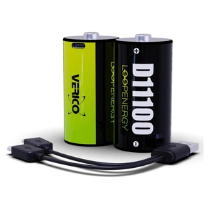 Акумулятор Verico D/R20 USB Type-С 7400mAh/11100mWh 1.5V Li-ion 2шт./уп. (Loop Energy) (1BTOV-A5N0A2-NN) зображення 1