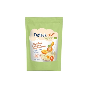 Дитяча каша Detka Am Organic безмолочна кукурудзяно-вівсяна з абрикосом 200 г (4820001521061) зображення 1