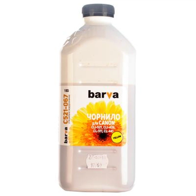 Чорнило Barva CANON CLI-521/CL-511 1кг YELLOW (C521-067) - зображення 1