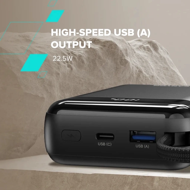 Батарея універсальна Canyon 20000mAh OnPower 204 PD/20W Built-in Lightning Cable (CNS-CPB204B) - зображення 11