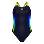 Купальник Arena Breath Swimsuit V Back Lb 008330-760 чорний, жовтий, зелений, синій 36 (3468337422037) - зменшене зображення 6
