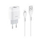 Зарядний пристрій HOCO C73A Glorious 2xUSB + cable USB to Lightning White (6931474713056) - зменшене зображення 1