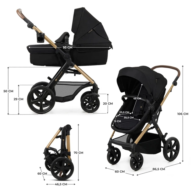 Коляска Kinderkraft 3 в 1 Moov 2 Pure Black (KSMOOV02BLKEV00) (5902533925780) - picture 8