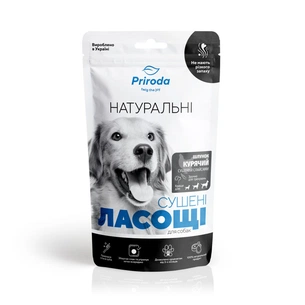 Ласощі для собак Priroda Шлунок курячий сушений слайсами 100 г (4823082435555) зображення 1
