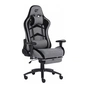 Крісло ігрове GT Racer X-2534-F Gray/Black Suede (X-2534-F Fabric Gray/Black Suede) - уменьшенное изображение 2