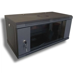 Шафа настінна Hypernet 4U 19" 600x350 (WMNC-35-4U-FLAT-BLACK) изображение 1