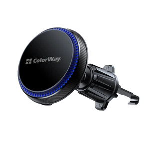 Універсальний автотримач ColorWay MagSafe 360° Air Vent 15W Black (CW-CHMW041Q-BK) изображение 1