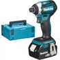 Гайковерт Makita акумуляторний ударний LXT, 18В, 3Аг х 2шт, DC18RC, Makpac (DTD170RFJ) - зменшене зображення 2