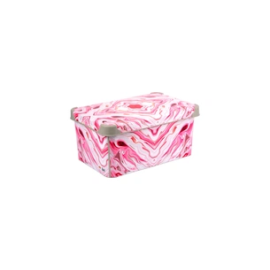 Контейнер для зберігання Violet House 0647 Decor Marble Red 10 л (0647 DECOR Marble RED з/кр. 10 л) зображення 1