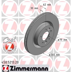 Гальмівний диск ZIMMERMANN 450.5213.20 зображення 1