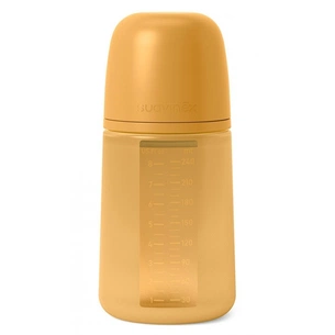 Пляшечка для годування Suavinex Colour Essence силіконова, повільний потік,240 мл, мустард (308069) зображення 1
