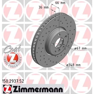 Гальмівний диск ZIMMERMANN 150.2937.52 зображення 1
