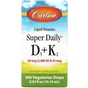 Вітамін Carlson Вітамін D3+K2 у краплях, 2000 МО та 45 мкг, Super Daily D3+K (CAR-10500) - зменшене зображення 1