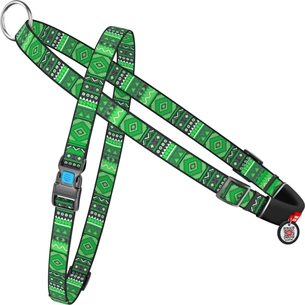 Шлея для собак WAUDOG Nylon з QR-паспортом "Етно зелений" L (5447) зображення 1