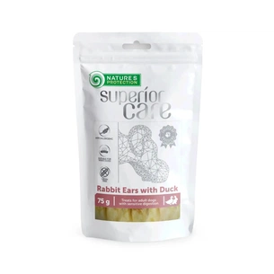 Ласощі для собак Nature's Protection Superior Care Rabbit Ears With Duck 75 г (SNK46119) зображення 1