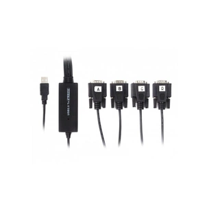 Перехідник USB 2.0 to 4хCOM (9+25pin) 1.4m Viewcon (VE671) зображення 1
