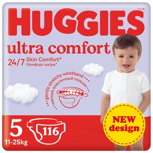 Підгузки Huggies Ultra Comfort 5 (12-22 кг) M-Pack 116 шт (5029053590530) зображення 1