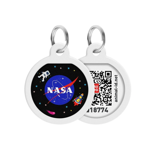 Адресник для тварин WAUDOG Smart ID з QR-паспортом "NASA", коло 25 мм (0625-0147) - picture 5