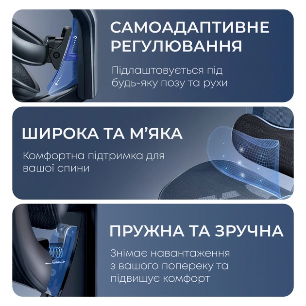 Офісне крісло Sihoo Крісло офісне з підставкою для ніг Sihoo DORO C300 Pro Mesh Black with (DORO-C300-PRO-M101-JT) - зображення 9