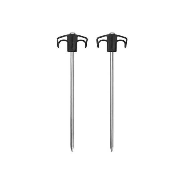 Комплект кілочків Naturehike NH21YW133 25 см чорні 2 шт (6927595782675) - picture 1