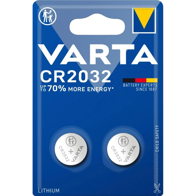 Батарейка Varta CR 2032 Lithium * 2 (06032101402) - изображение 1