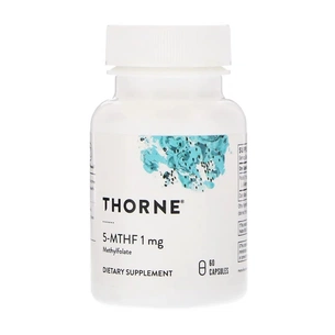 Вітамін Thorne Research Фолієва кислота, Метілфолат, 5-MTHF, 1 мг, 60 капсул (THR-12901) зображення 1