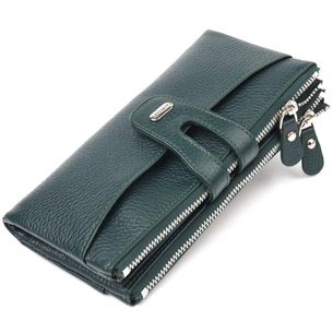 Гаманець Canpellini З натуральної шкіри Зелений (21633) зображення 1