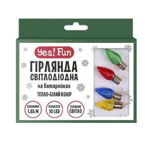Гірлянда YES! Fun На мідному дроті Шишки 10 LED Тепло-біла 1.65 м На батарейках (801209) зображення 1