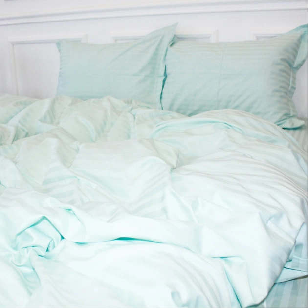 Постільна білизна MirSon Satin Stripe 30-0013 Azure 110х140 дитячий (2200005246221) - зображення 1