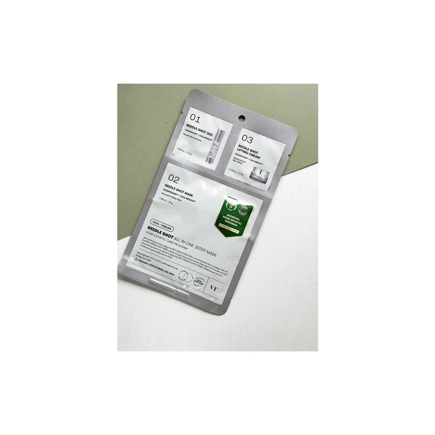 Маска для обличчя VT Cosmetics Reedle Shot All In One 3 Step Mask 1.5 г + 1.5 г + 25 г (8803463003449) - picture 3