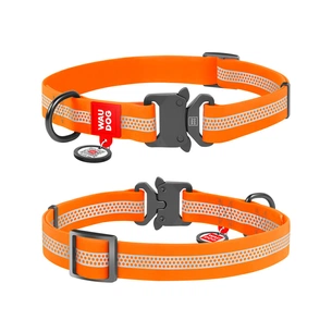 Нашийник для тварин WAUDOG Waterproof з QR металічна пряжка-фастекс Ш 25 мм Д 38-58 см помаранчевий (26094) зображення 1