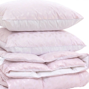 Ковдра MirSon Набір №2153 Bio-Pink Зима 50% пух 172х205 + подушки (2200003024968) зображення 1