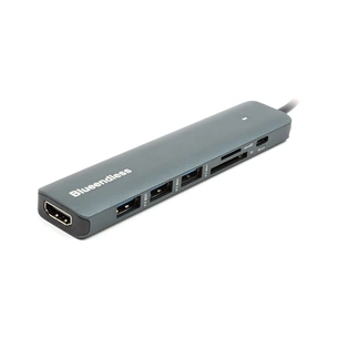 Концентратор USB Type-C to HDMI, 3x USB Type-A, SD, TF, USB Type-C PD100W PowerPlant (CA913848) зображення 1