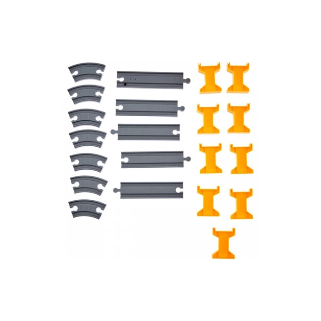 Залізниця ZIPP Toys Міський експрес 92 деталі, Жовтий (AU6881AB) - picture 4