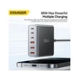 Зарядное устройство Essager 3xUSB-C + 3xUSB-A 85W GaN black (EZC85W-SXB0G-Z) - уменьшенное изображение 5