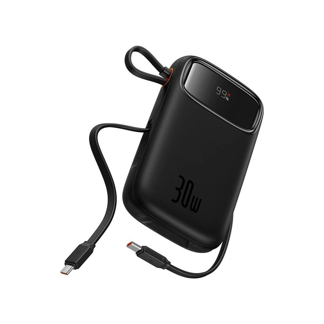 Батарея універсальна Baseus QPow2 20000mAh 30W, with 2*Type-C Cable, Black (P10055009113-00) - зображення 1