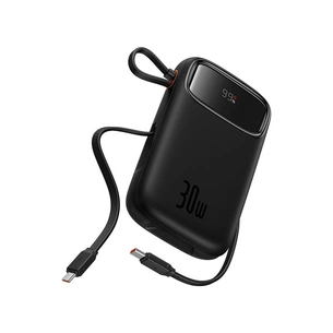 Батарея універсальна Baseus QPow2 20000mAh 30W, with 2*Type-C Cable, Black (P10055009113-00) зображення 1