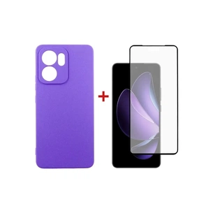 Чохол до мобільного телефона Dengos Oppo Reno 13F 4G Case Carbon + 2 Glass (Purple) (DG-CTG2P-23) зображення 1