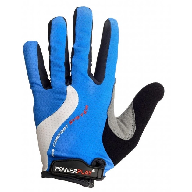 Велорукавиці PowerPlay 6554 Blue L (6554A_L_Blue) - зображення 2