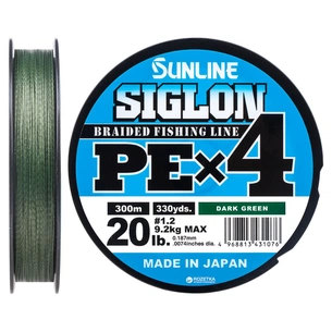 Шнур Sunline Siglon PE н4 300m 1.2/0.187mm 20lb/9.2kg Dark Green (1658.09.47) зображення 1