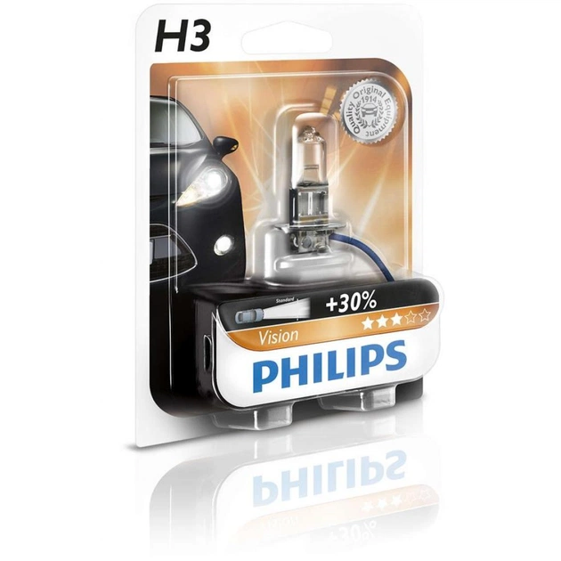 Автолампа Philips H3 Vision, 3200K, 1шт (12336PRB1) - зображення 1