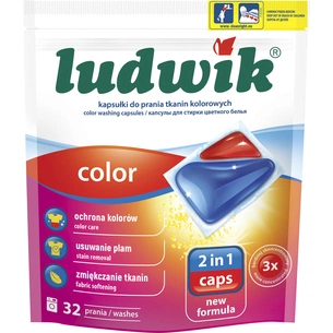 Капсули для прання Ludwik Color 2 в 1 для кольорових речей 32 шт. (5900498025736) зображення 1