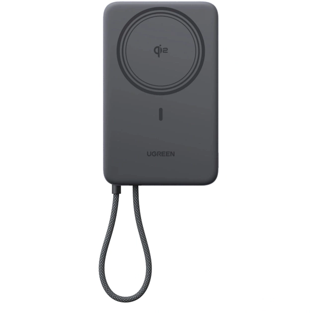 Батарея универсальная Ugreen 10000mAh 30W 1xUSB-C + 15W Magnetic Wireless + cable USB-C black (75982B) - изображение 1