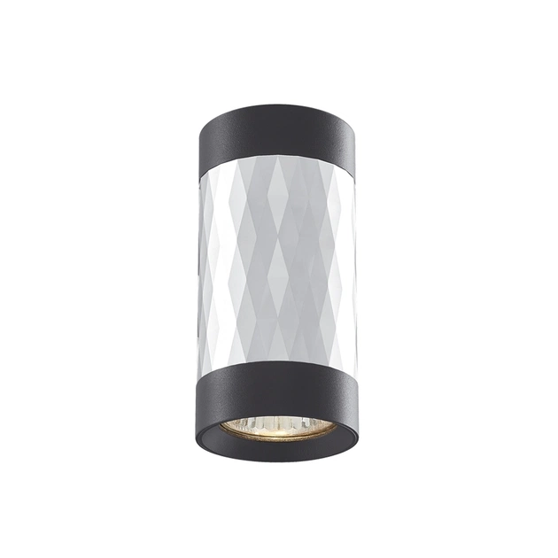 Світильник точковий Videx під лампу GU10 SPF03A накладний чорний + срібляста призма (VL-SPF03A-SPB) - зображення 1