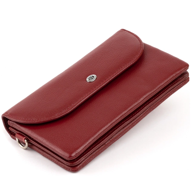 Гаманець ST Leather Зі шкіри Бордовий (19318) - зображення 1