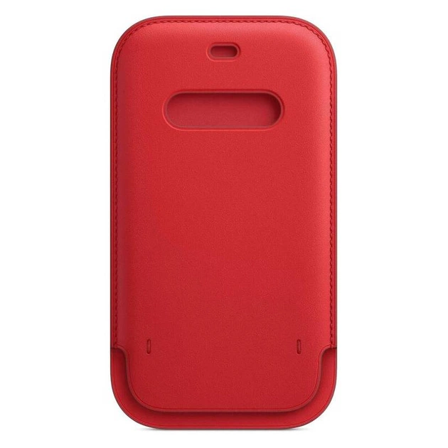 Чохол-кишеня Apple Leather Sleeve with MagSafe для Apple iPhone 12 Mini Red (MHMR3) - зображення 1