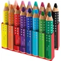 Карандаши цветные Faber-Castell XXL Jumbo Grippy акварельні, потовщені, з м'яким грифелем 16 кольорів+стругачка (110645) (33044) - уменьшенное изображение 3